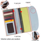 Royal Bagger Genuine Cow Leather Long Wallet for Women Simple Solid Color Money Clips Clutch Coin Purse Casual Card Holder 1503