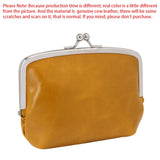 Royal Bagger Coin Purses for Women Genuine Cow Leather Fashion Change Pouch Double Clip Storage Bag Kiss Lock Wallet Purse 1484