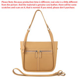 Royal Bagger Genuine Leather Shoulder Bags, Fashion Casual Satchel Purses, Large Capacity Commuting Bucket Bag 1860