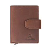 Royal Bagger RFID Short Wallet for Men, Genuine Leather Multi-card Slots Card Holder, Retro Casual Clutch Purse 1814