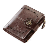 Royal Bagger RFID Short Wallets for Women Smooth Genuine Cow Leather Female Purse Korea Fashion Card Holder Small Pocket Elegant