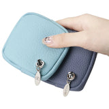 Royal Bagger Mini Lychee Pattern Coin Purse, Solid Color Buckle Key Earphone Storage Bag, Casual Change Pouch for Daily Use 1944