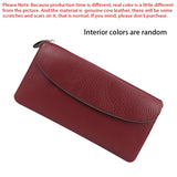 Royal Bagger Genuine Cow Leather Long Wallet for Women Simple Solid Color Money Clips Clutch Coin Purse Casual Card Holder 1503