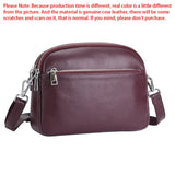 Royal Bagger Casual Shoulder Crossbody Bags, Genuine Leather Satchel Purse, Three Zipper Small Square Bag for Women 1807
