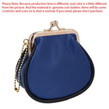 Royal Bagger Mini Coin Purse for Women Genuine Cow Leather Retro Kiss Lock Wallet Portable Clutch Storage Bag with Keychain 1494